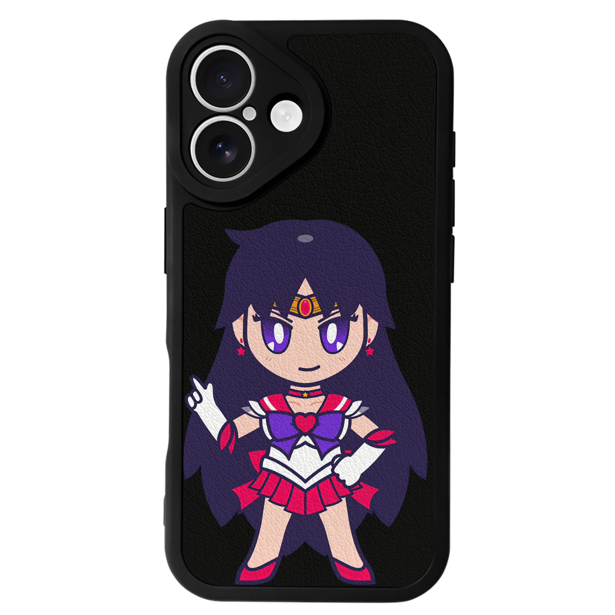（画像用） 美少女戦士セーラームーン 火野レイ ひの レイ Sailor Moon Hino Rei （セーラーマーズ,Sailor Mars） 【iPhone 16シリーズ対応】シリコンスマホケース（レザー調） 材質：シリコン